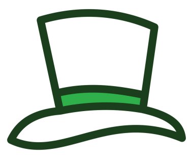 Beyefendinin şapkası, resimli, beyaz arka planda..