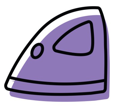 Mor elbise ütüsü, resim, beyaz arka planda..