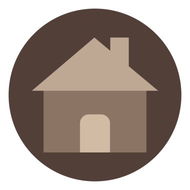 Kahverengi aile evi, illüstrasyon, beyaz bir arka plan..