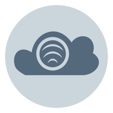 Beyaz bir arkaplanda, eş bulutu, illüstrasyon.