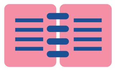 Pembe notlar, illüstrasyon, beyaz arkaplan.