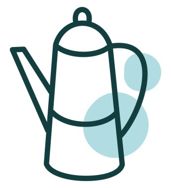 Beyaz çaydanlık, resim, beyaz arkaplanda.