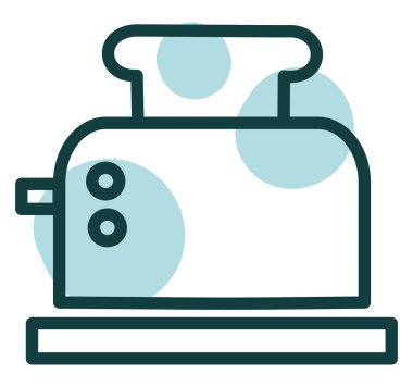 Ekmek kızartma makinesi, resim, beyaz arka planda..