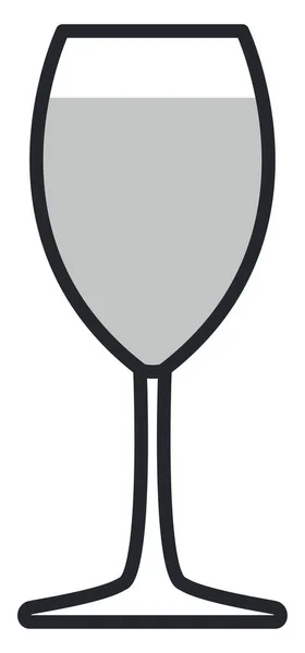 Weißweinglas Illustration Auf Weißem Hintergrund — Stockvektor