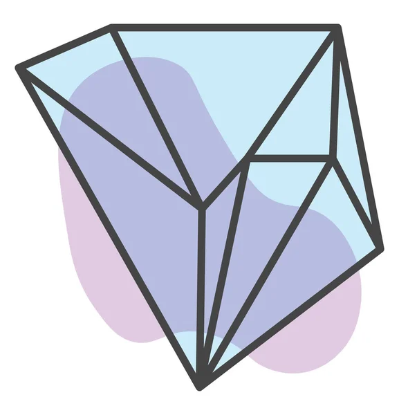 Rock Diamant Met Lijnen Illustratie Een Witte Achtergrond — Stockvector