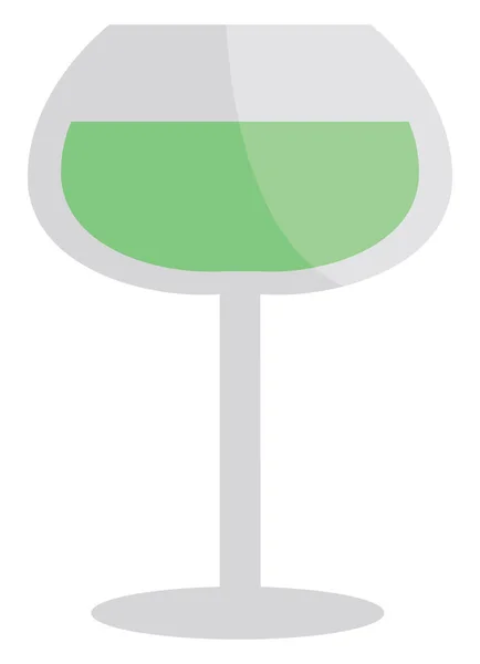 Groene Coctail Illustratie Een Witte Achtergrond — Stockvector