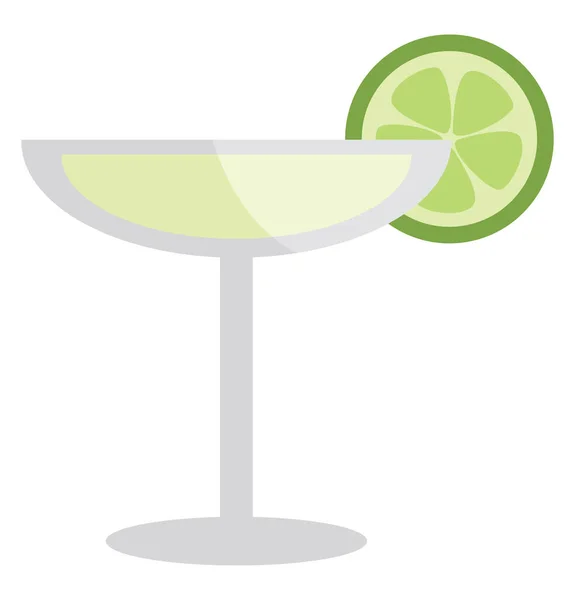 Daiquiri Coctail Illustration Vit Bakgrund — Stock vektor