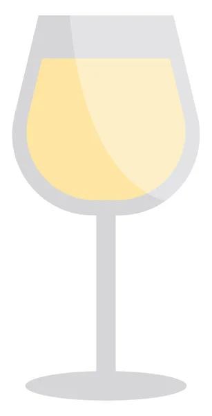 Białe Wino Ilustracja Białym Tle — Wektor stockowy