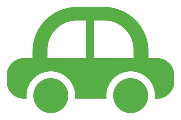 Groene Auto Illustratie Een Witte Achtergrond — Stockvector