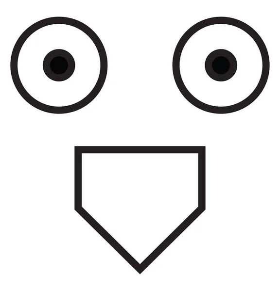 Emoticon Glad Ansikte Illustration Vit Bakgrund — Stock vektor