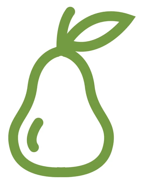 绿色梨子 白色背景 — 图库矢量图片