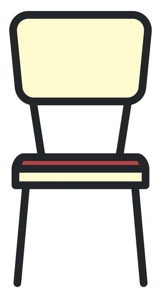 Silla Cocina Blanca Ilustración Sobre Fondo Blanco — Vector de stock