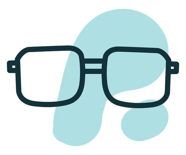 Vierkante Optische Bril Illustratie Een Witte Achtergrond — Stockvector