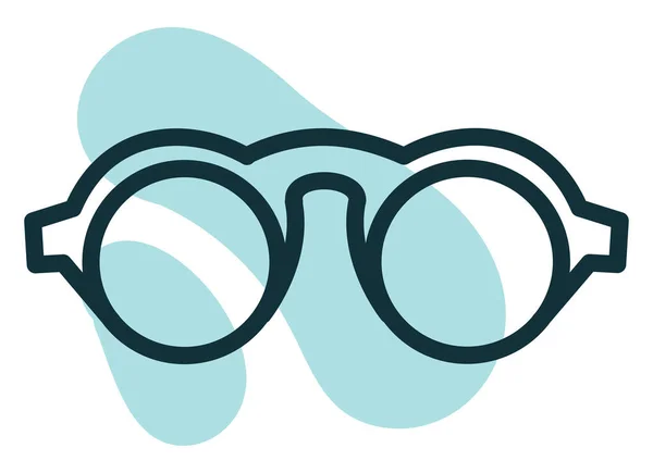 Kreis Brille Illustration Auf Weißem Hintergrund — Stockvektor