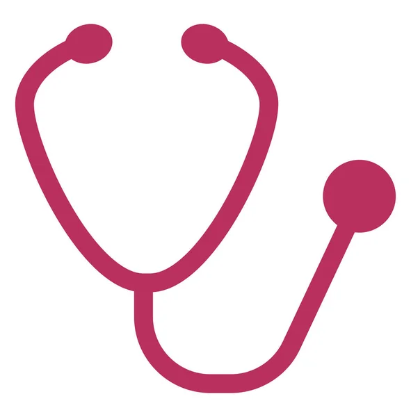 Pinkfarbenes Stethoskop Illustration Auf Weißem Hintergrund — Stockvektor