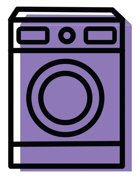 Lavadora Púrpura Ilustración Sobre Fondo Blanco — Vector de stock