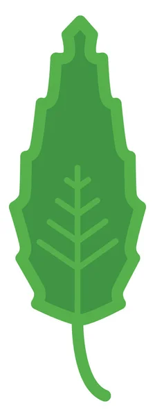 Лесной Зеленый Лист Иллюстрация Белом Фоне — стоковый вектор