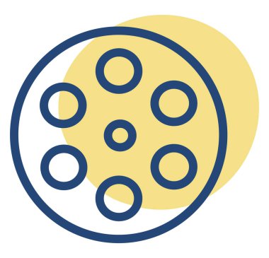 Beyaz arka planda eski bir film kaseti, illüstrasyon..