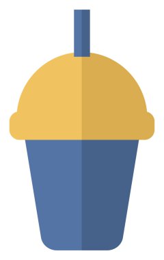 Sinema içeceği, illüstrasyon, beyaz arka planda..