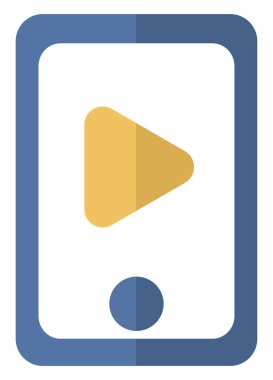 Film seti telefon, resim, beyaz arkaplan.