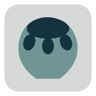 Etnik davul, illüstrasyon, beyaz arka planda.