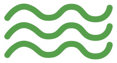 Yeşil su, illüstrasyon, beyaz arka planda..