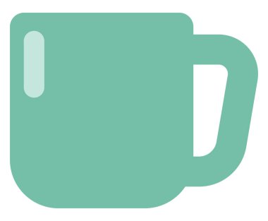 Ofis kupası, illüstrasyon, beyaz arka plan..