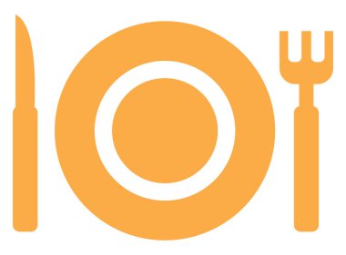 Restoran plakası, illüstrasyon, beyaz bir arka plan..