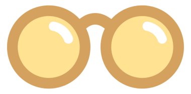 Bilim gözlükleri, illüstrasyon, beyaz arka planda..