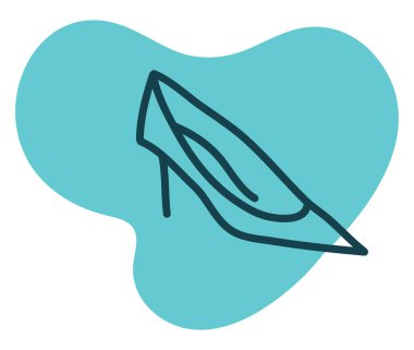 Topuklu ayakkabılar, beyaz bir arka planda çizimler..