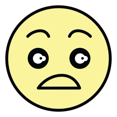 Sessiz emoji, resim, beyaz arkaplanda.