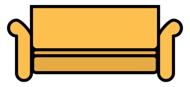 Futon kanepe, resim, beyaz arka planda..