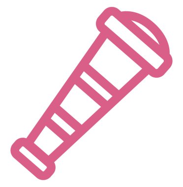 Pembe teleskop, resim, beyaz arka planda..