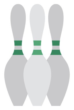 Bowling lobutları, illüstrasyon, beyaz arka planda.