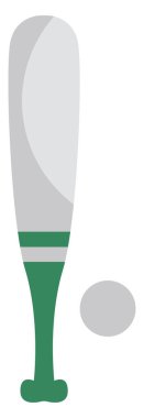 Beyzbol sporu, illüstrasyon, beyaz arka planda..