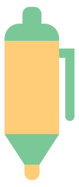 Beyaz arkaplanda sarı işaret, illüstrasyon.