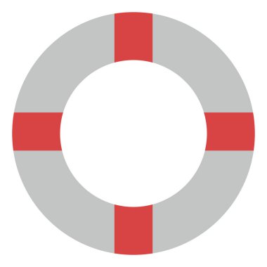 Beyaz bir can simidi, beyaz bir arkaplan üzerinde illüstrasyon.