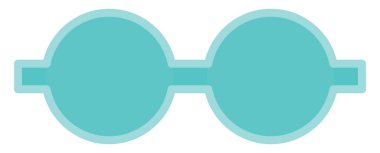 Mavi güneş gözlüğü, illüstrasyon, beyaz arka planda..