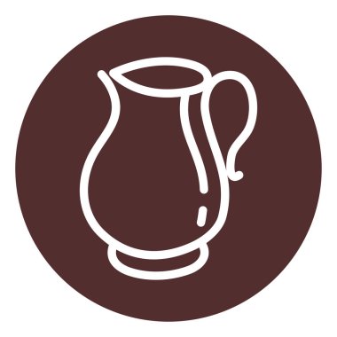 Beyaz zemin üzerinde etnik çaydanlık, illüstrasyon.