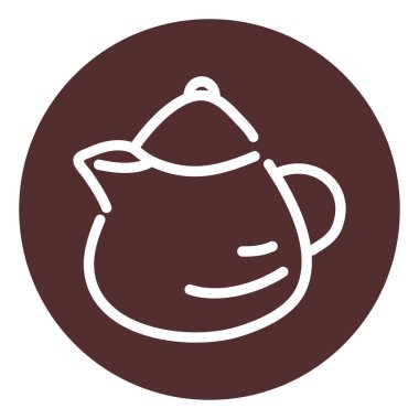 Taştan çaydanlık, resim, beyaz arkaplanda.