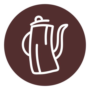 Beyaz seramik çaydanlık, resim, beyaz arkaplanda.