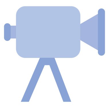 Televizyon kamerası, illüstrasyon, beyaz arkaplan.