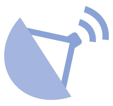 Beyaz arkaplanda televizyon anteni, illüstrasyon.