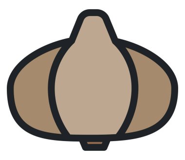 Beyaz sarımsak, resimli, beyaz arka planda..