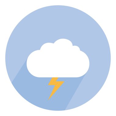 Soğuk gök gürültüsü, resim, beyaz arkaplanda.