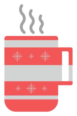 Sıcak çikolata, illüstrasyon, beyaz arka plan..