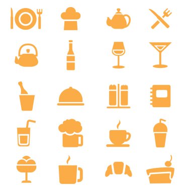 Restoran yemeği, illüstrasyon, beyaz arka planda..