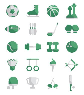 Eğlence amaçlı spor, illüstrasyon, beyaz arka planda.