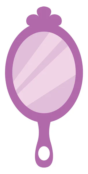 Espejo Púrpura Mágico Ilustración Sobre Fondo Blanco — Vector de stock