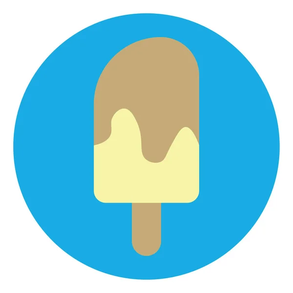 白い背景にミルクアイスクリームイラスト — ストックベクタ
